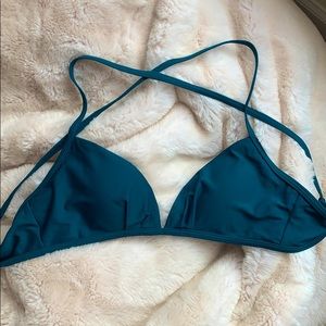 Dark Blue Green Bikini Top